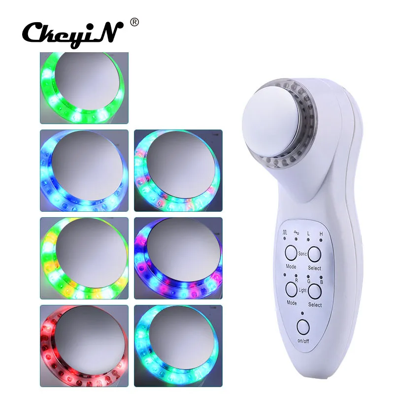 Ultrasound Ultrasonic Sonic Photon LED Anti Aging Wrinkle Skin Care