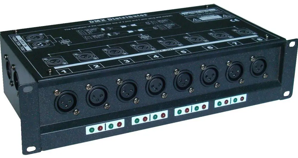 DMX distributor with one input, 8 port output,SO 1307in Professional