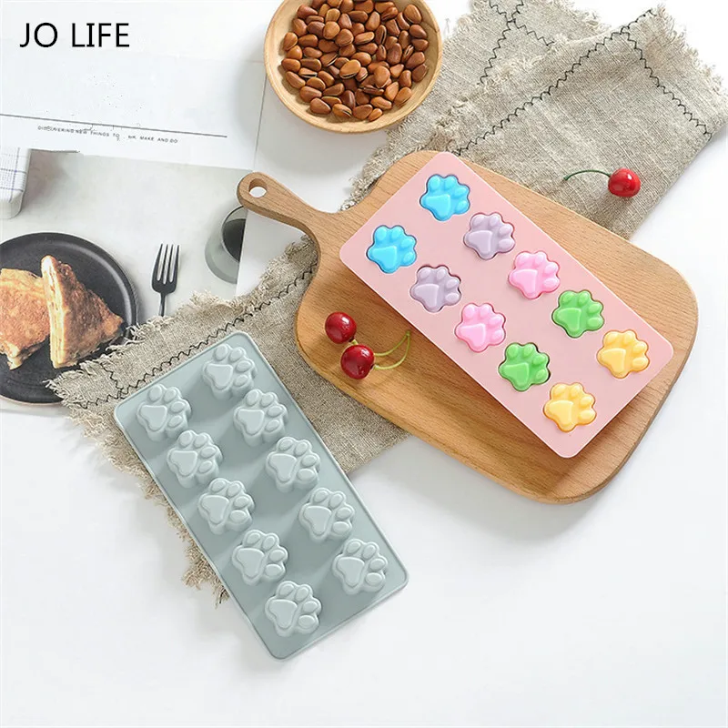 

JO LIFe Sililcone Catlike Cake Decoration Moulds Cat Paw Footprint Fondant Candy Biscuit Cookie Mold
