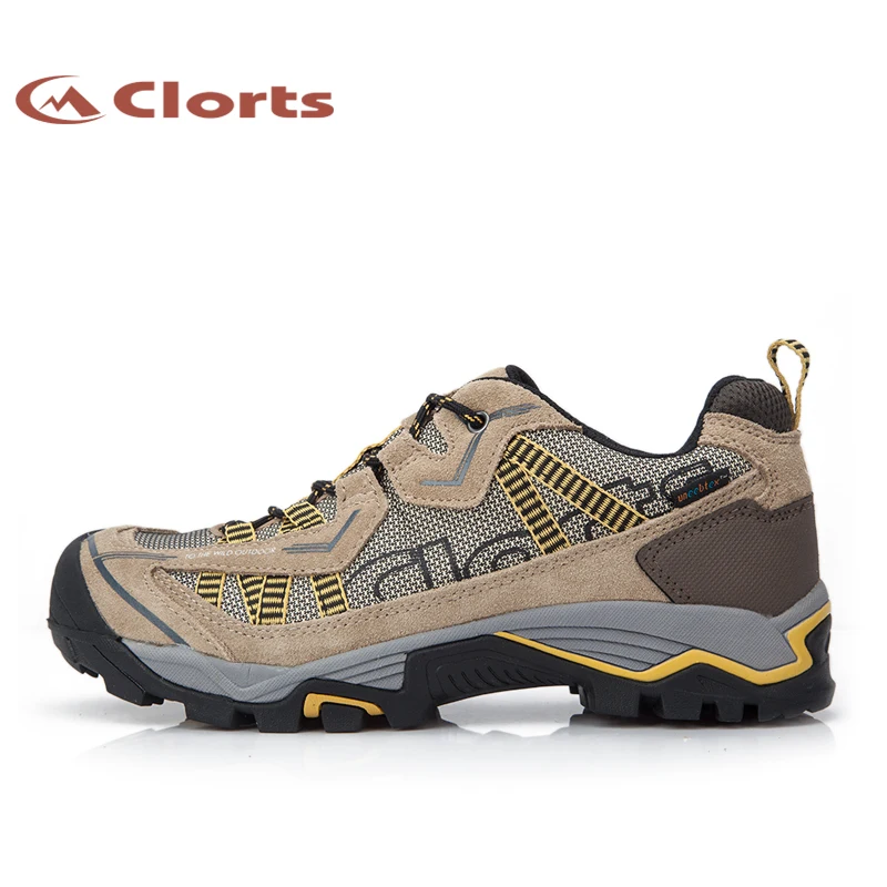 Clorts Trekking Shoes Man Outdoor Climbing Shoes Waterproof Mountain Shoes Suede Leather Man Footwear 3D026A/C