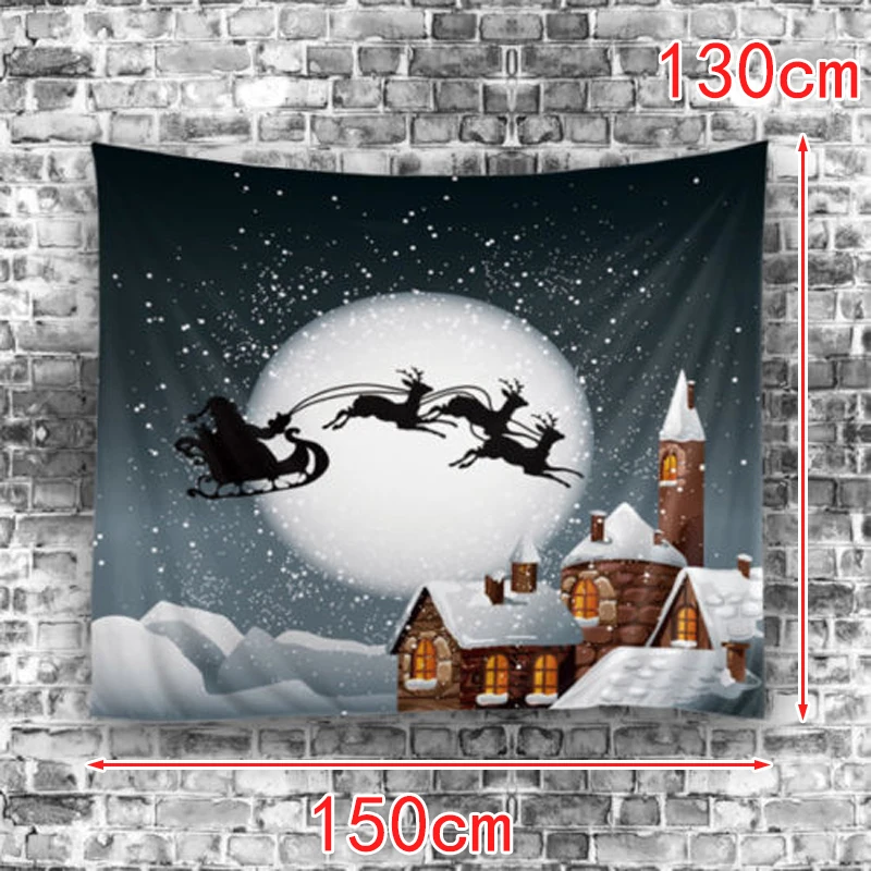 2 Sizes Christmas Household Printing Wall Hanging Tapestry Wall Ornamentation Newest