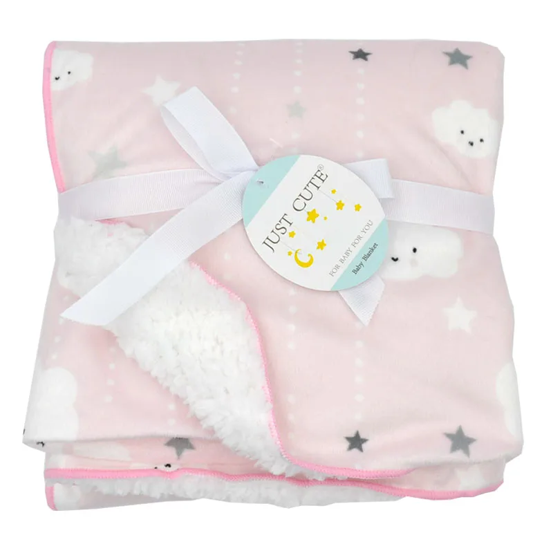 JUST CUTE Baby Blanket Newborn Plush Baby Swaddle Stroller Wrap Super Soft Nap Receiving Blanket Animal Manta Bebe Cobertor Bebe (4)
