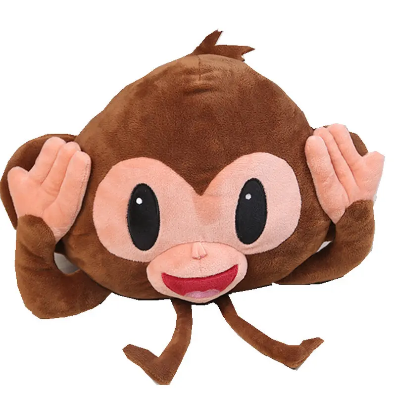 iphone Funny emoji emotion Monkey plush toys stuffed monkey cushion
