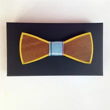 Цвет дерево новейшая мода индивидуальность чистый ручной работы из натурального дерева мужской досуг мужской деревянный лук Галстуки Дерево бабочка дизайн