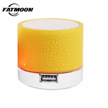 FATMOON Mini Bluetooth Speaker Portable Wireless Smart LED Luminous Speakers mp3 player handsfree For xiaomi iphone smart phone