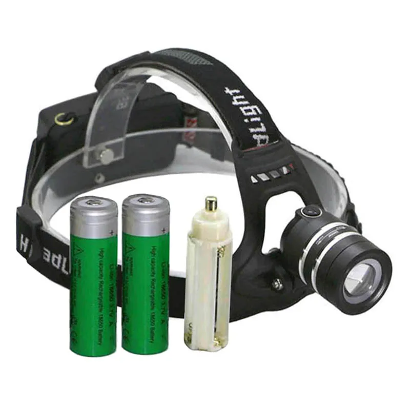 Светодиодный налобный светильник T6 18650 перезаряжаемая лампа Zoomable Zoom Head Lamps by 3x AAA battery 18650 фонарь светильник лампа