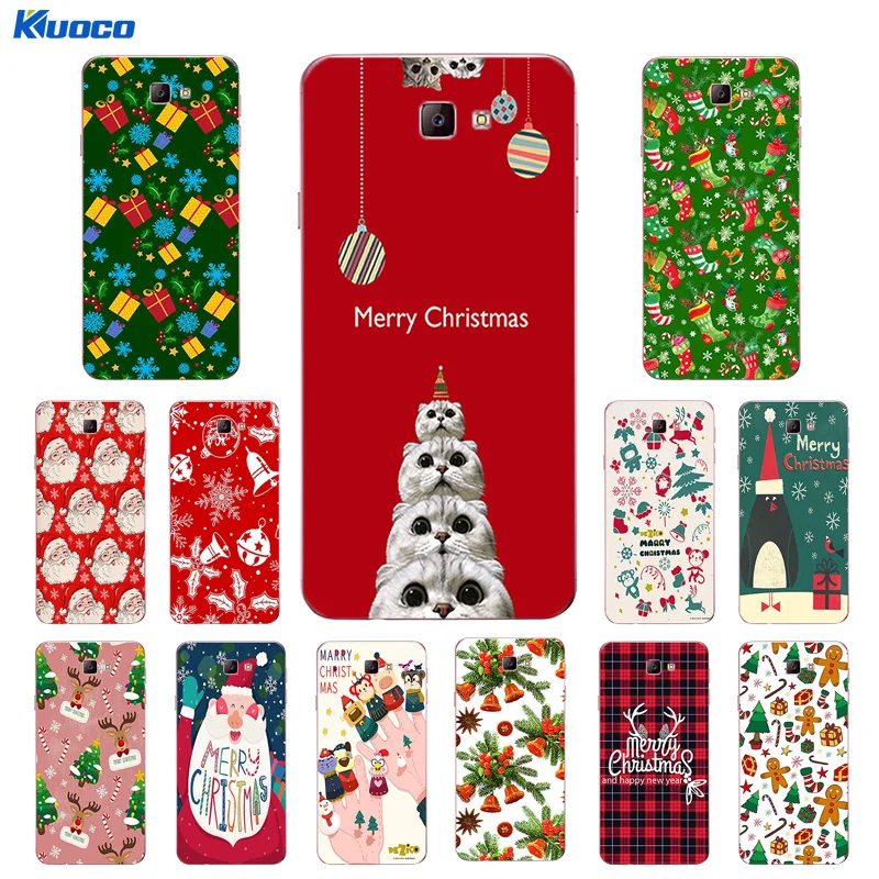 Чехлы на заказ для Samsung Galaxy J5 Prime/J7 Prime J2 Shell J3 2016 2017 J3109 Мягкий ТПУ Рождественский