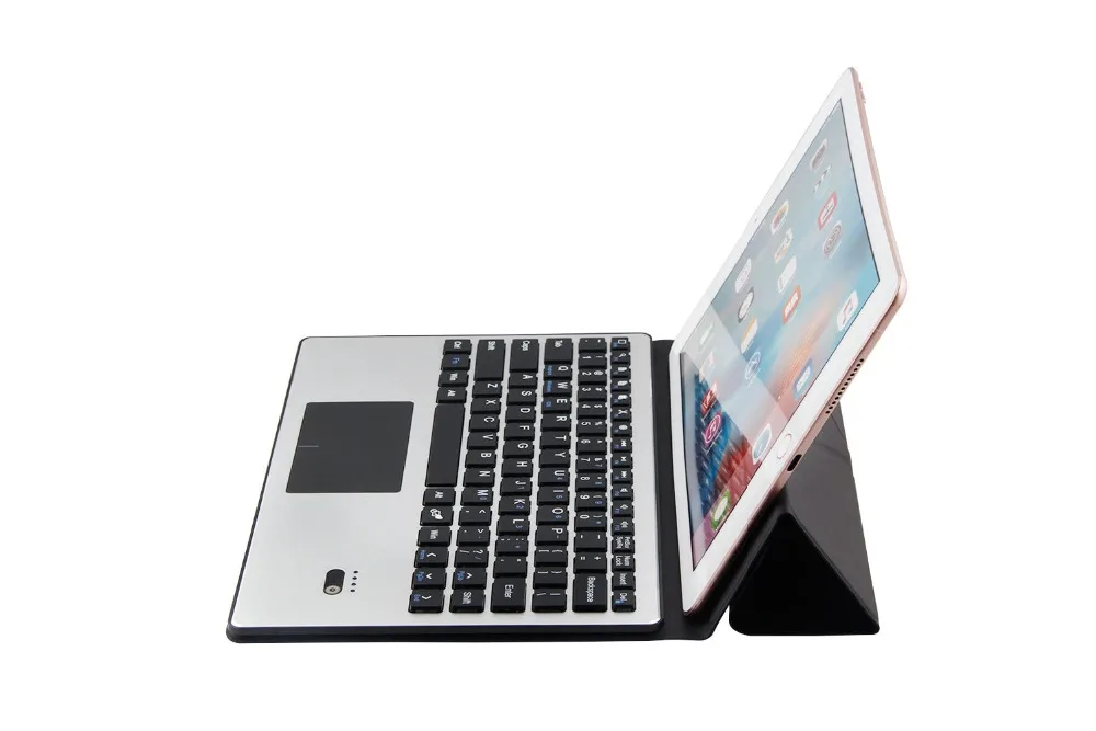 

New Aluminum Alloy Keyboard PU Leather Cover For Xiaomi mipad 4 plus 10.1-inch Bluetooth Keyboard Case Rechargable keyboard