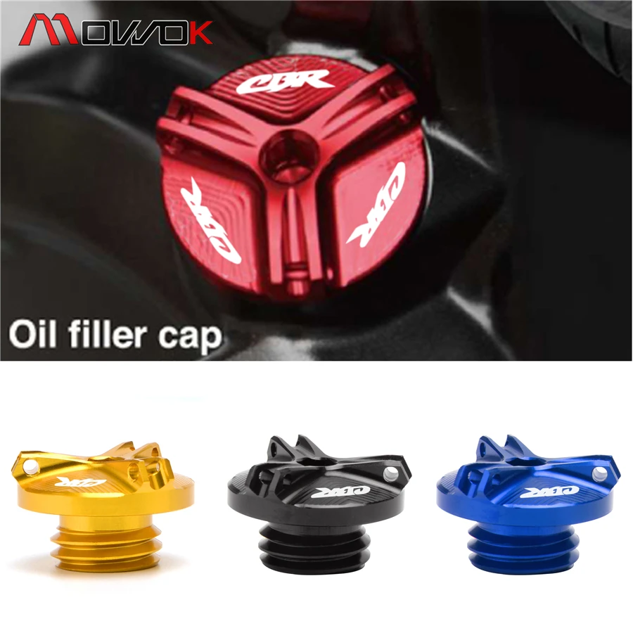 

CBR logo Oil Filler Cap Plug For Honda CBR 600 F2 F4 F4i 600RR 954RR 1000RR CBR600RR CBR1000RR CBR1100XX CBR 250R 300 300R 650F