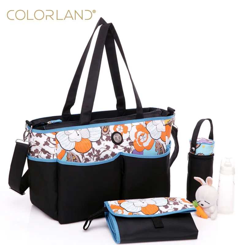 Colorland Nylon Fashion Baby Diaper Bags Nappy Stroller Bags Maternity