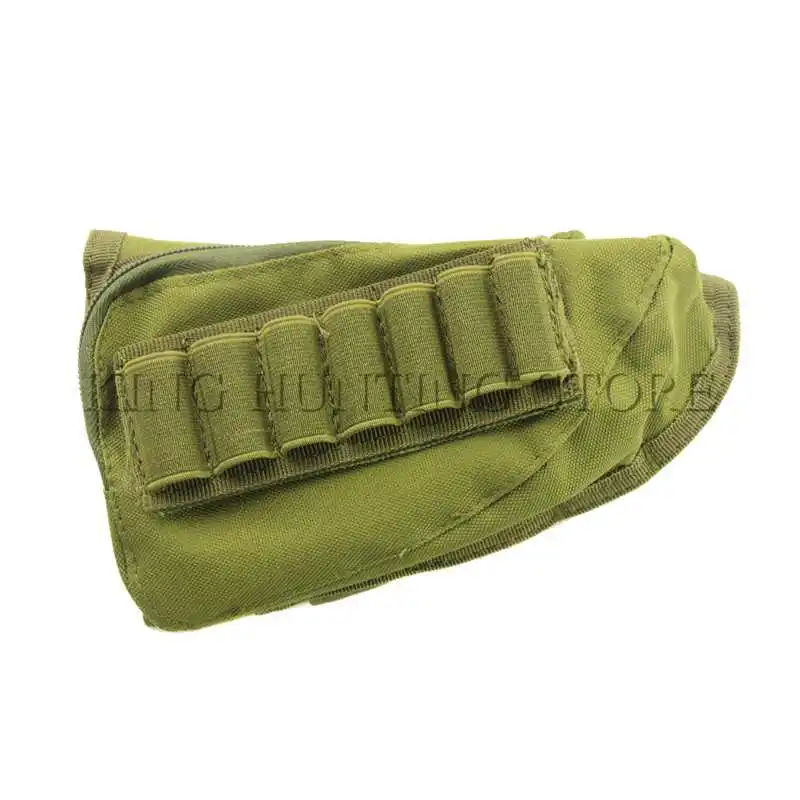 Охотничий патронный держатель 12 круглых ружьевых ракушек для щек, подсумок для хранения патронов - Цвет: Зеленый цвет