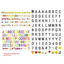 Всего ссылка A6 кино ночной лайтбокс карты черные буквы/красочные буквы/карта экспрессии/символы и глифы и знак несколько вариантов