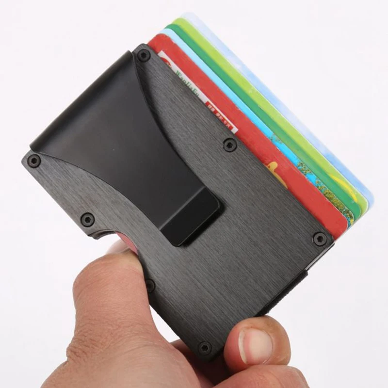 2019 Slim Metal Credit Card Holder With RFID Anti chief Mini Business Wallet For Men Women ...