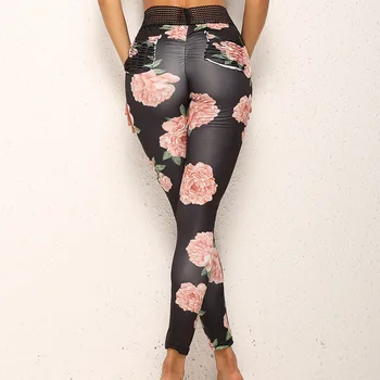 High Waist Print Leggings Fashion Floral Fitness Leggings Mujer Sexy Push Up Sweatpants Leggins Women 2