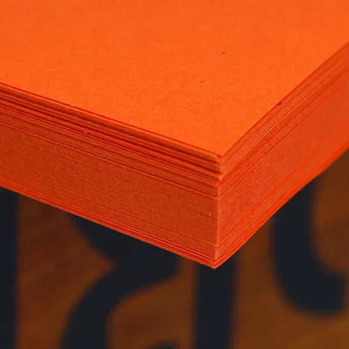 100 шт./лот A4 красочная крафт-бумага, сделай сам, изготовление карточек Бумага высокое качество Копировальная Бумага Толстая бумажный картон, плотный картон - Цвет: orange