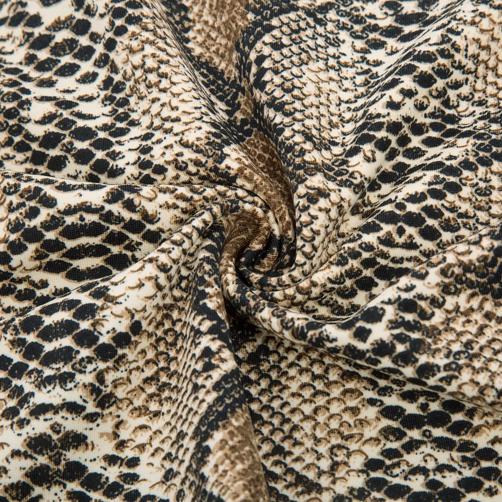 Новая женская облегающая юбка-карандаш со змеиным принтом длиной до колена, облегающая Клубная одежда с высокой талией