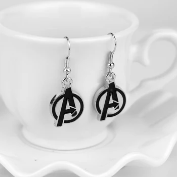 

MQCHUN wholesale Avengers Logo A Earrings for Women The Avengers Alliance Marvel Initial Drop Earrings Movie Jewelry -15