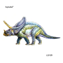Динозавр Трицератопс водонепроницаемые Временные татуировки мужские Палеонтология животные дизайны временного тату наклейки Pesca