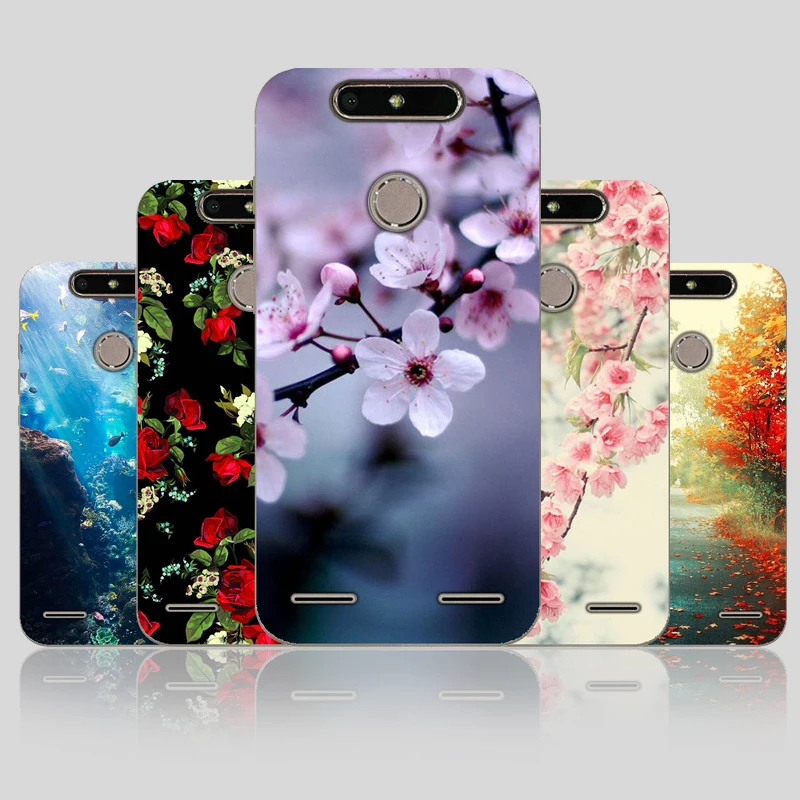 

FANATU ZTE V8 mini Case Cover TPU Silicone 5 inch Soft Coque V8 Mini Back Printed Protective Phone ZTE Blade V8 mini Funda