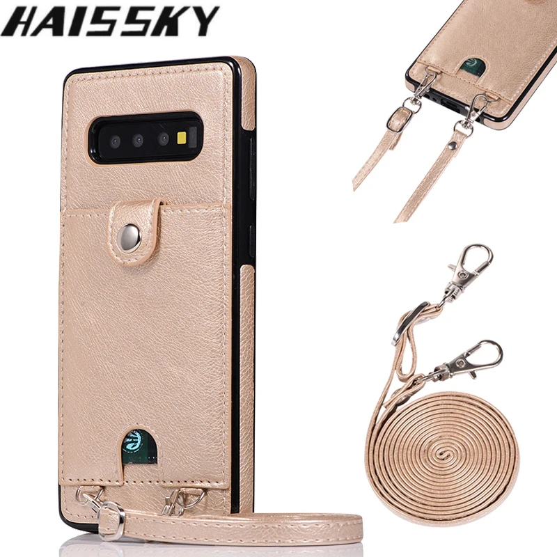 Кожаный чехол для samsung Galaxy S20 Ultra S10 Plus S9 S8 Plus S10E Note 10 Plus 9 8, чехлы для телефонов, сумка через плечо, Чехол для карт|Чехлы-портмоне| | АлиЭкспресс