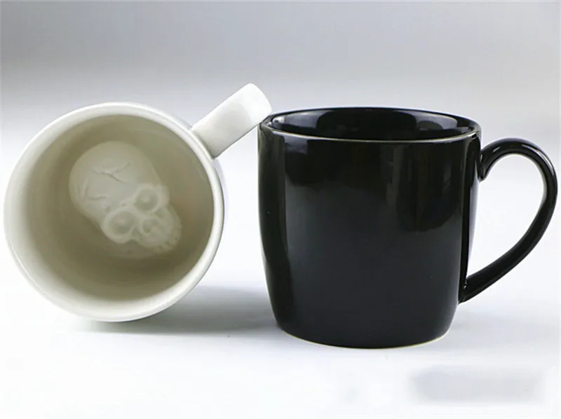 Shantou чашки Новое создание чашки Череп керамическая чашка скрытый жуткий животное внутри Хэллоуин подарок на день рождения для кофе чай