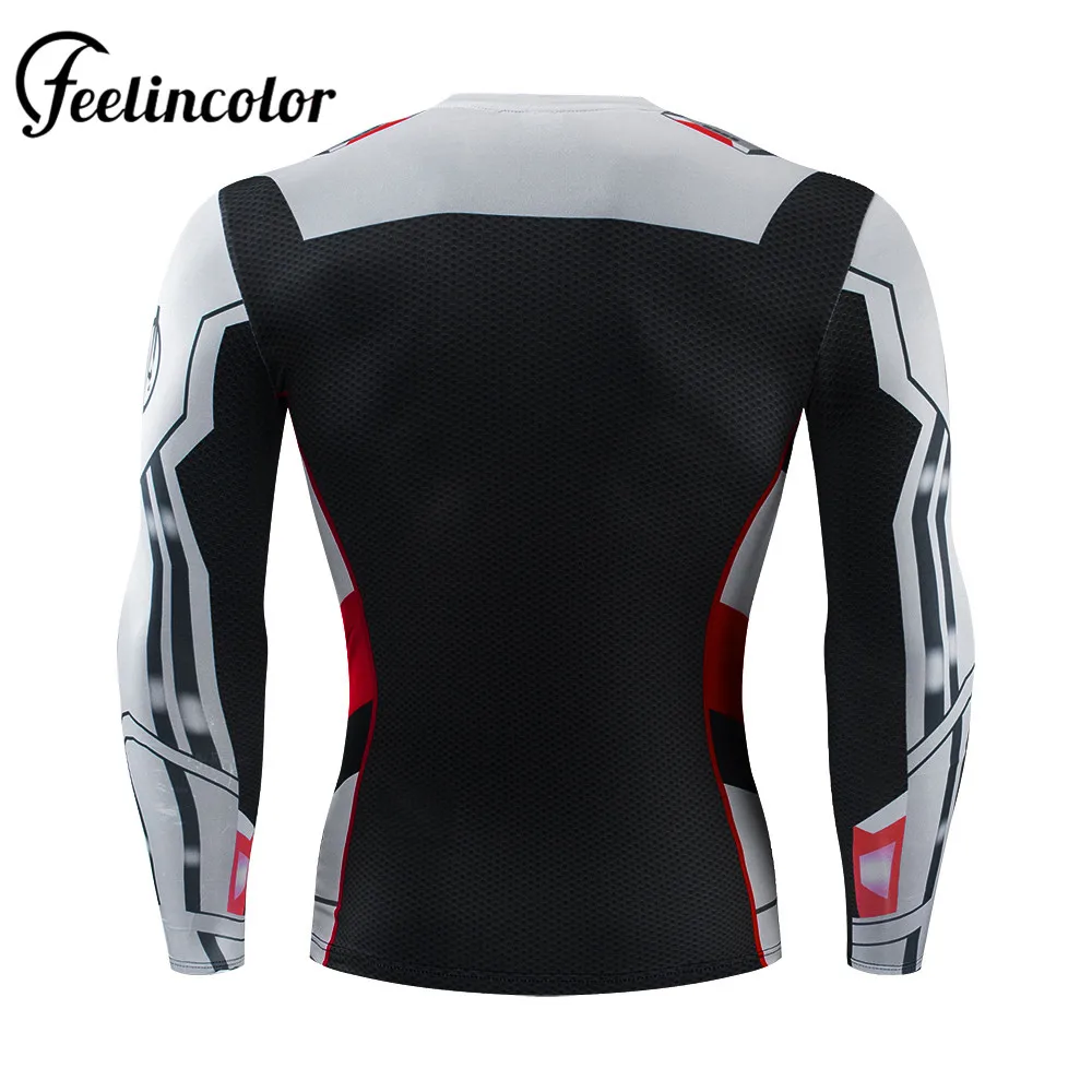 Feelincolor Avengers Endgame Quantum Realm t Shirt Cosplay Costumes 2019 new superhero Iron Men Advanced Tech Top Tee