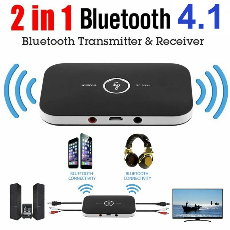 

HIFI Wireless Bluetooth 2 in1 Audio Transmitter Receiver 3.5MM RCA Music Adapter