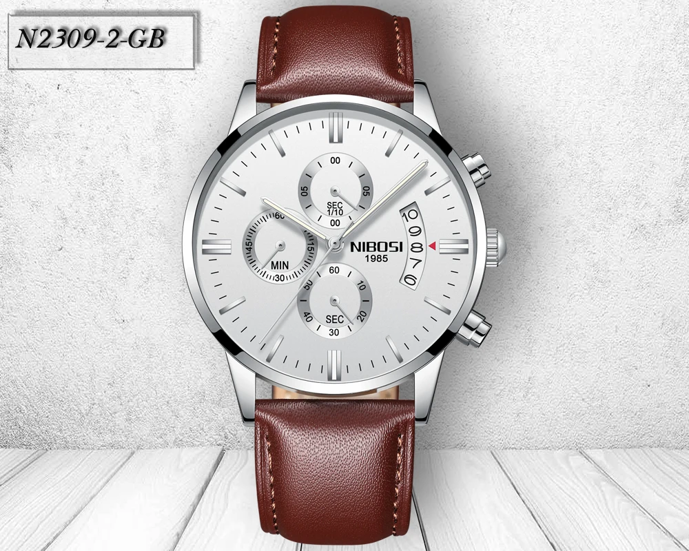 2019 NIBOSI Элитный бренд часы для мужчин Мода спортивные, военные кварцевые часы Полный сталь водостойкие человек Relogio Masculino