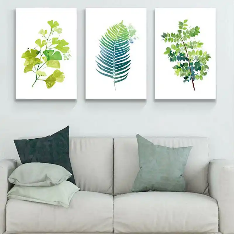 Cactus Triptych Green Poster Canvas Print Leaf Nordic Picture Artwork For Dining Room Kitchen Bathroom Wall Decor Painting Calligraphy Aliexpress