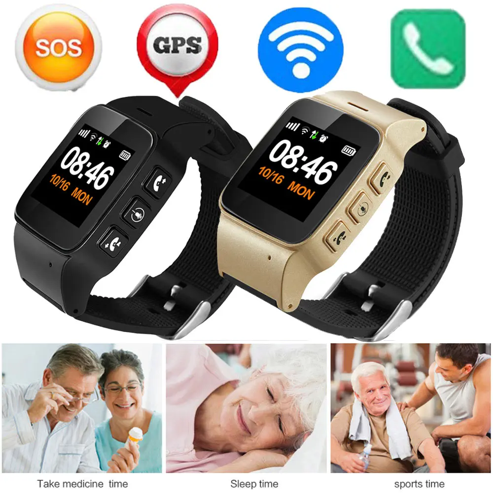 

2018 D99 Elderly Smart Watch Anti-lost SOS Wifi GPS LBS Tracking Sim Card Waterproof Smartwatch Gps Tracking Watch For Adult