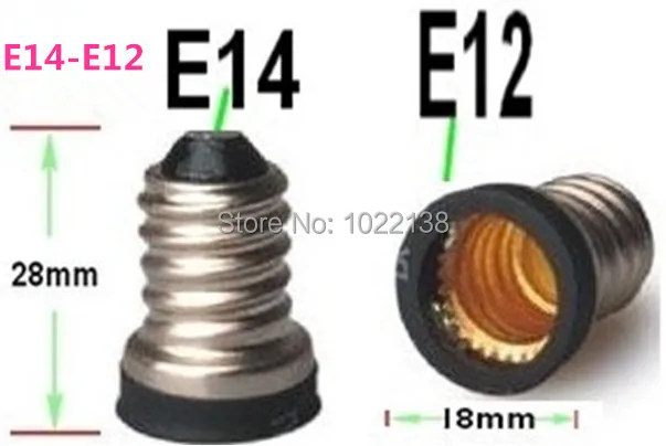 30 шт./лот E14 для E12 светодиодный гнездо адаптера держатель лампы E14-E12 конвертер цоколь лампы Резьбовая муфта с Трек-номером