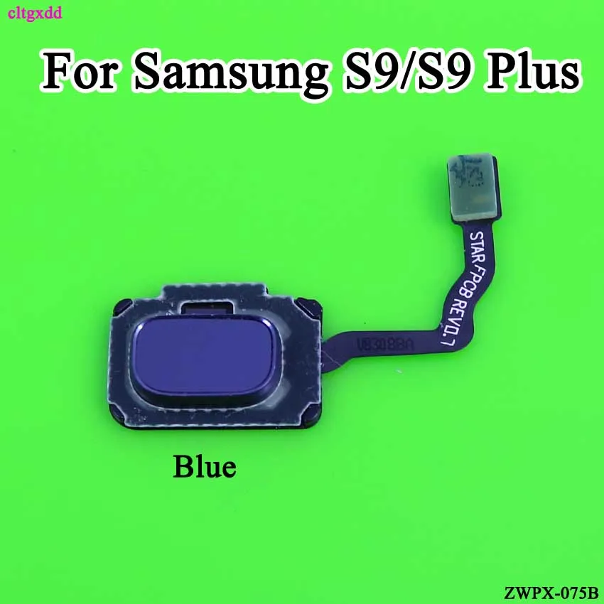 Blue Cltgxdd для samsung S9 G960F S9 плюс G965F дактилоскопический сканер сенсор с гибким кабелем для зарядки в сборе крепежные части для замены - Цвет: Blue