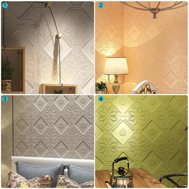 3D Elastic Self Adhesive PE Foam Wall Sticker Anti collision Brick