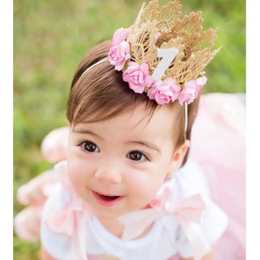 

Baby Headband Baby Hair Accessories Fashion Girl Head Accessories Hairband Baby Elastic Flower Crown Lace Headwear 15