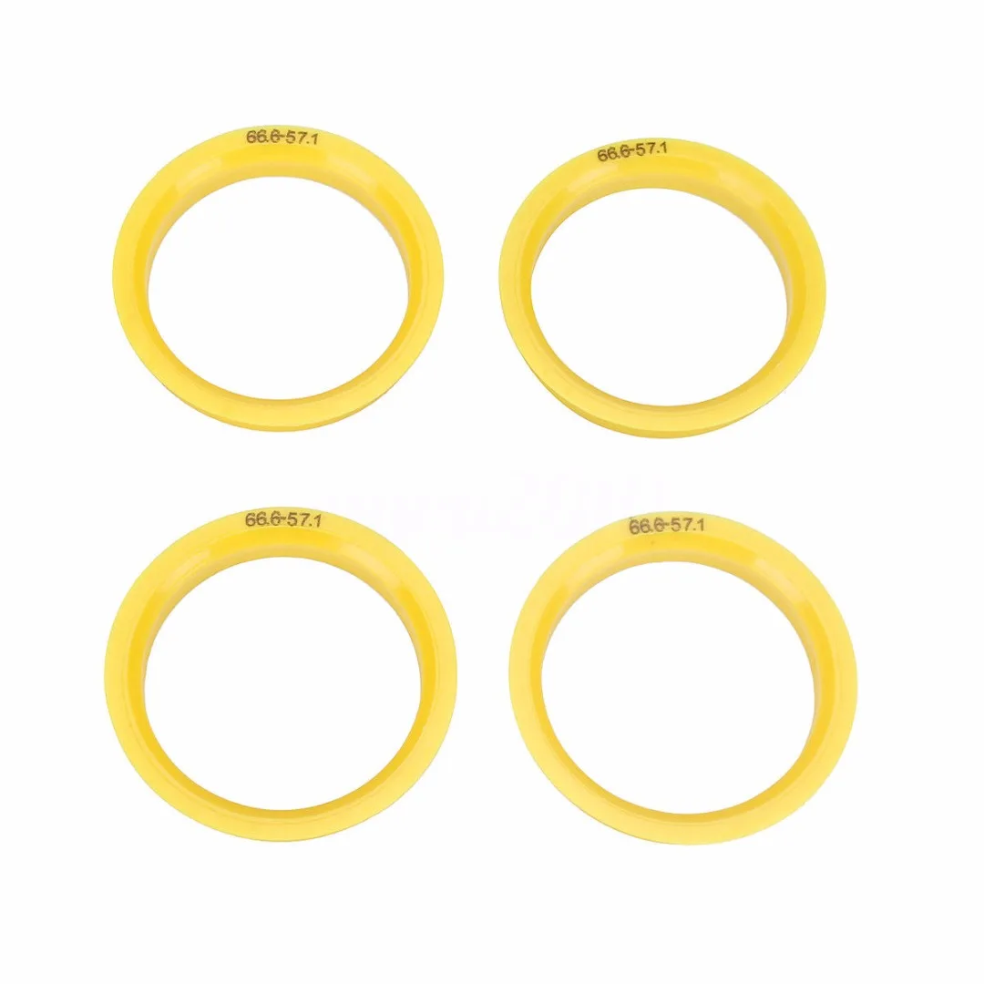 High Quality 4Pcs 66.6-57.1mm Hub Centric Ring Wheel Center Collar Hub Centric Ring For VW Audi SKODA