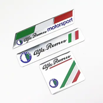 

Car Decoration Stickers Logo 3D Aluminium Emblem Badge Decal For Alfa Romeo 159 147 156 giulietta 147 159 mito excellent