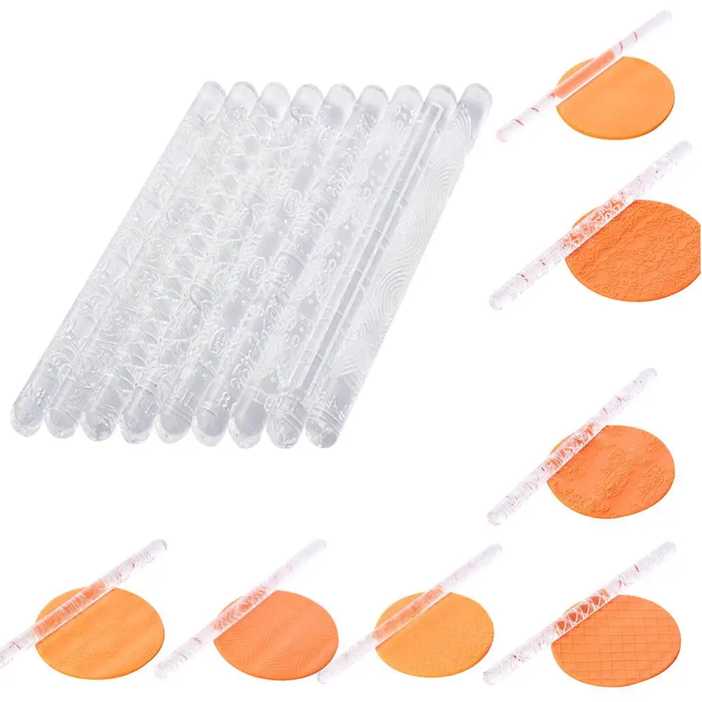 

Flower Moon Star Embossing Rolling Pin DIY Dough Cookie Pizza Decorating Roller Baking Tools