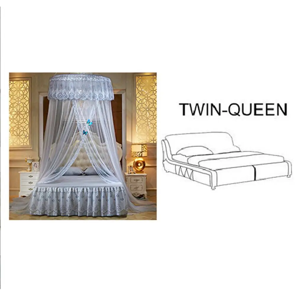 Балдахин из москитной сетки с куполом для принцессы семейная спальня потолок москитная сетка однодверный пол москитная сетка подходит для всех размеров кровати