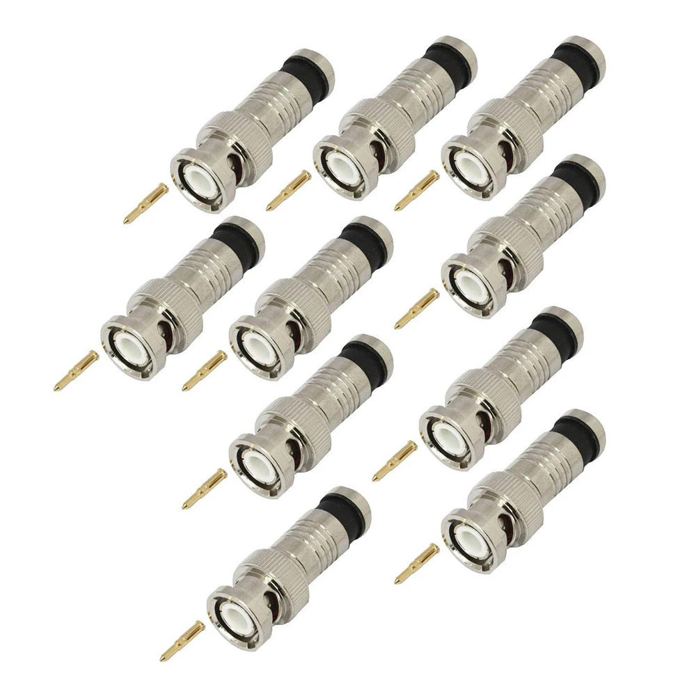 

10pcs RG59 crimp BNC connector for CCTV camera security system