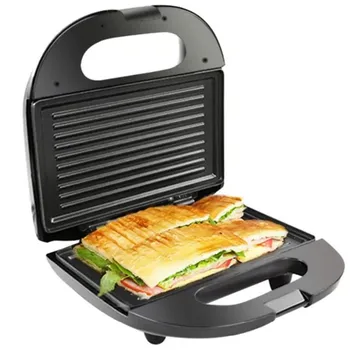 Stainless Steel Home Office Sandwich Maker Machine Toaster with Removable Non-Stick Plate Electric Grill 750W EU Plug 1