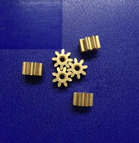 1 м-8teeths DIY мотор маленький медный редуктор-внутреннее отверстие: 2,3 мм