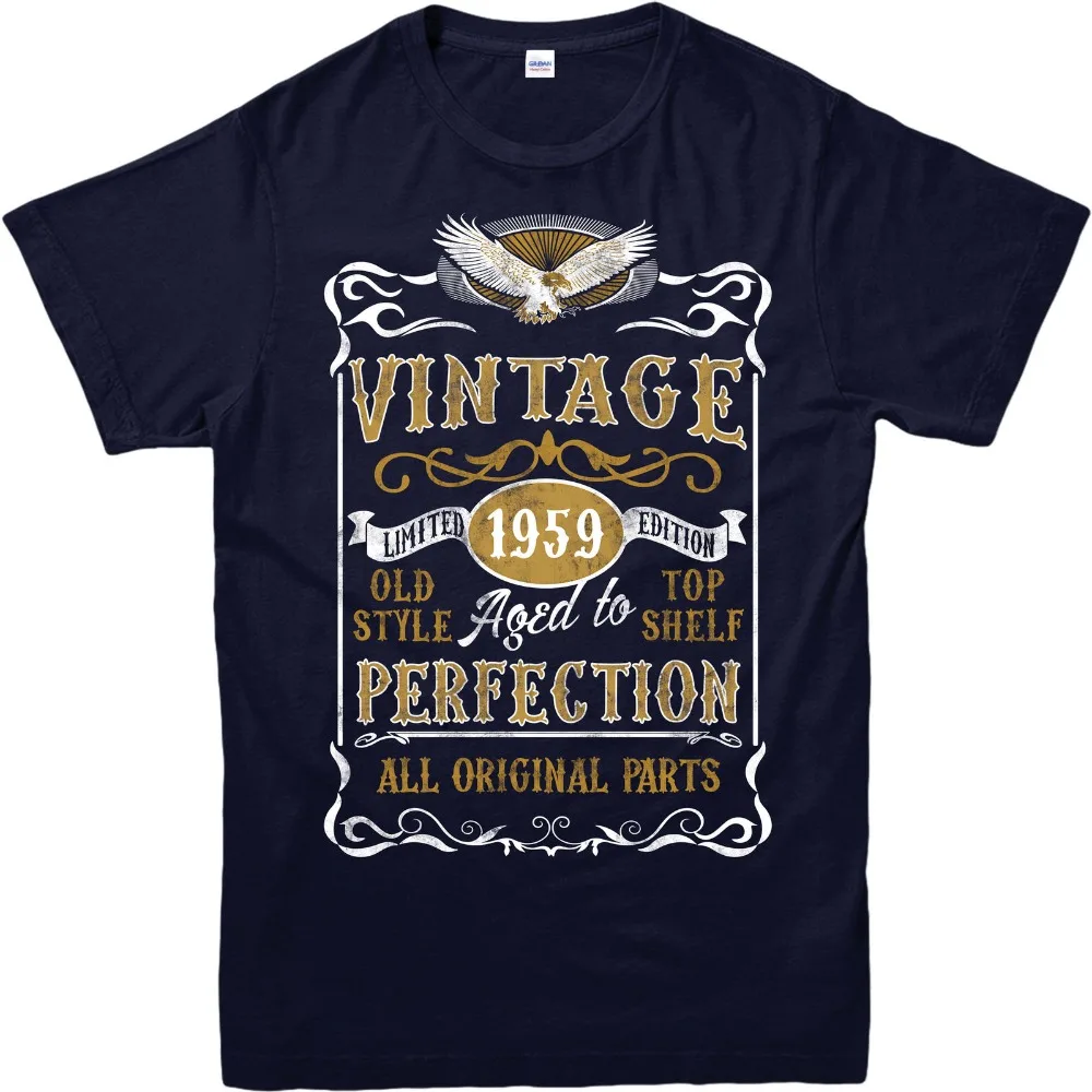 

2019 Summer Fashion Made in 1959 Vintage T-Shirt, Born 1959 Birthday Age Year Gift Top Short Sleeve tee shirts