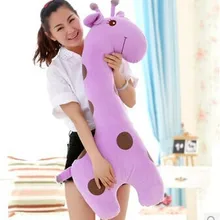 Огромная 85 см фиолетовая плюшевая игрушка жираф мультяшная пятнистая кукла "Жираф", подушка в подарок b4616