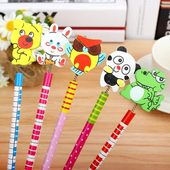 

Wooden cartoon pencil 24pcs/set school pencil for student study new cute create standard pencils for lettering children gift