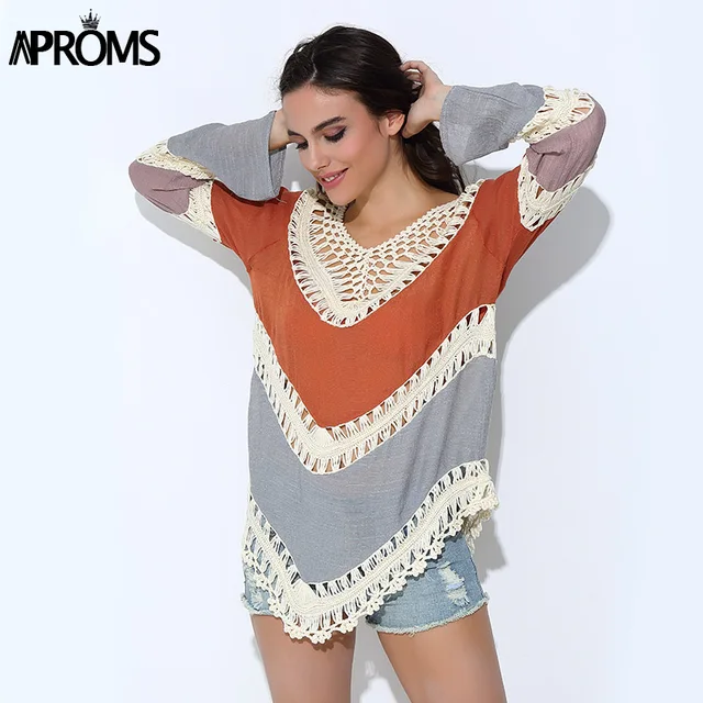 Aliexpress.com: Comprar Aproms Boho Multicolor Con Cuello