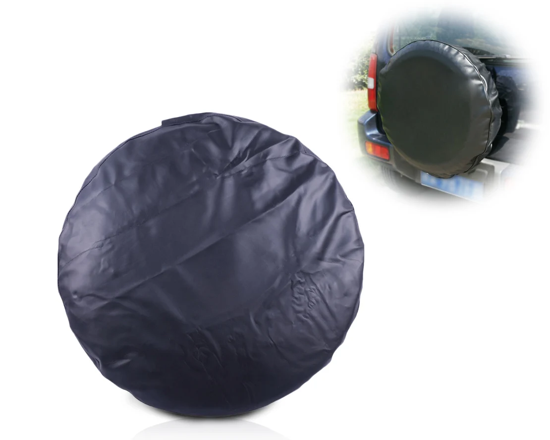 beler 1Pc universal Spare Wheel Tire Tyre Soft Cover 33" pure black Size XL LT255/75R/17 P265