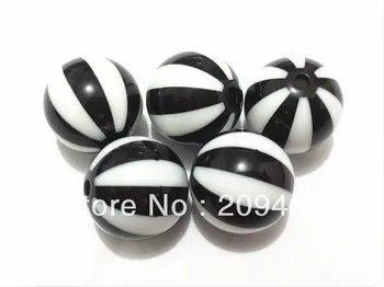 

(Choose Size First) 12mm/16mm/20mm Black Acrylic Watermelon Beads