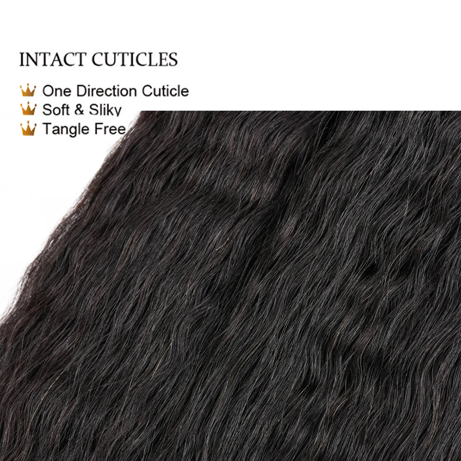 Kinky Straight Hair Bundles With Frontal Malaysia Human Hair Bundles With Lace Frontal Dorisy Non Remy Human Hair Extensions