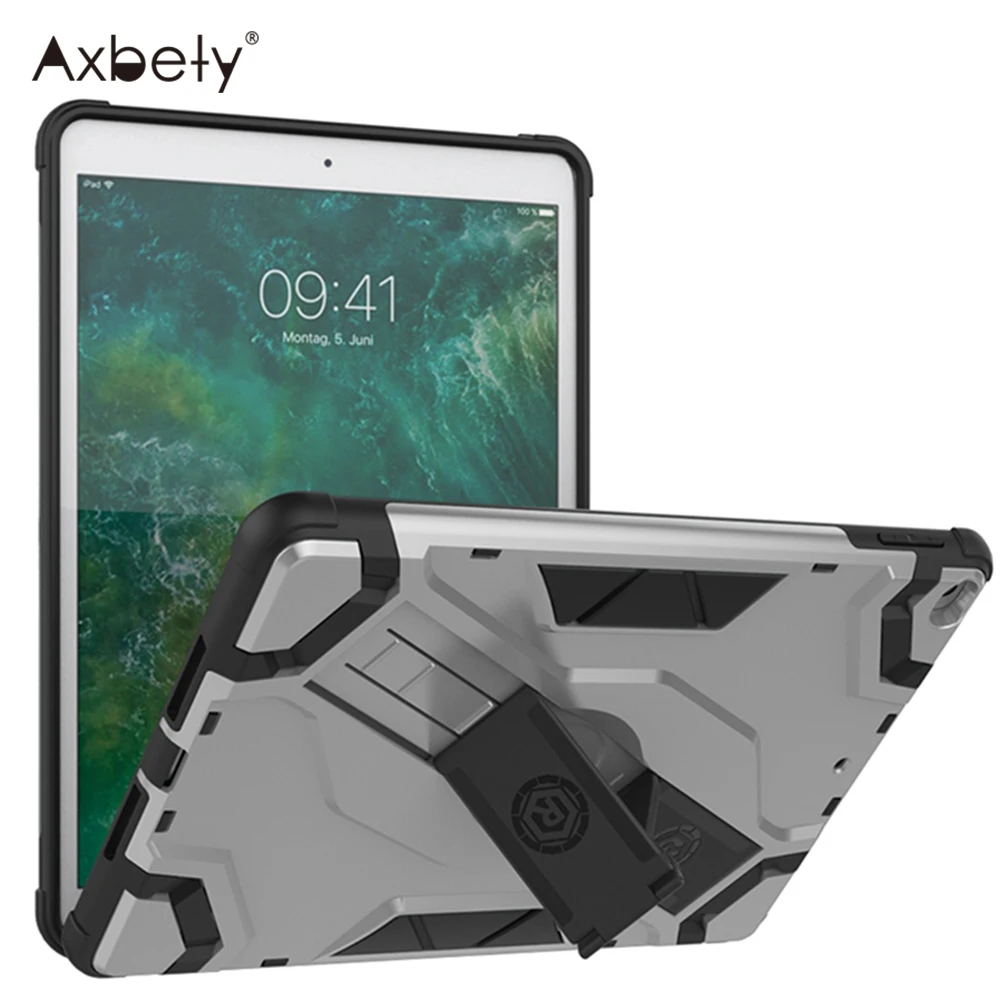

Axbety Hybrid Armor Case For iPad 9.7 inch 2017 2018 Heavy Duty Shockproof Tablet Case For iPad 2018/2017 Hidden Stand Cover