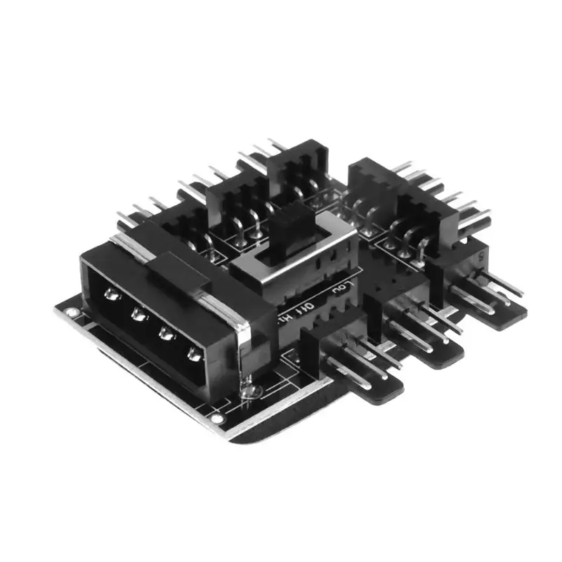 VODOOL DIY 4Pin/3Pin 8 Way 12V SATA чехол для компьютера охлаждающий вентилятор Радиатор концентратор пластина поддержка водяного Охлаждения Насос кабель переключатель